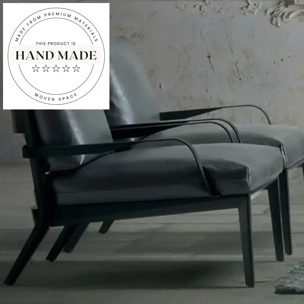 Modern Tufted Single Sofa Armchair Japandi Solid Wood Frame Leisure Chair