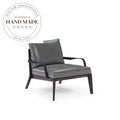 Modern Tufted Single Sofa Armchair Japandi Solid Wood Frame Leisure Chair