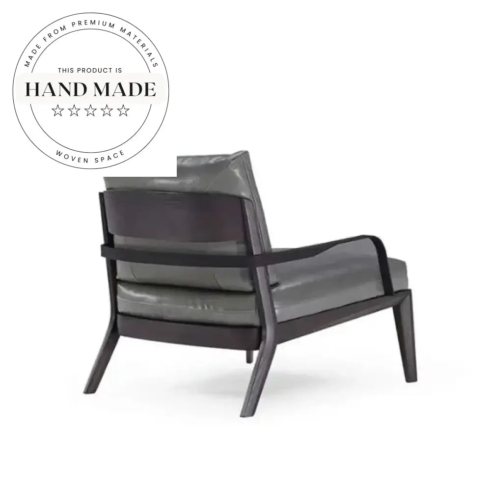 Modern Tufted Single Sofa Armchair Japandi Solid Wood Frame Leisure Chair