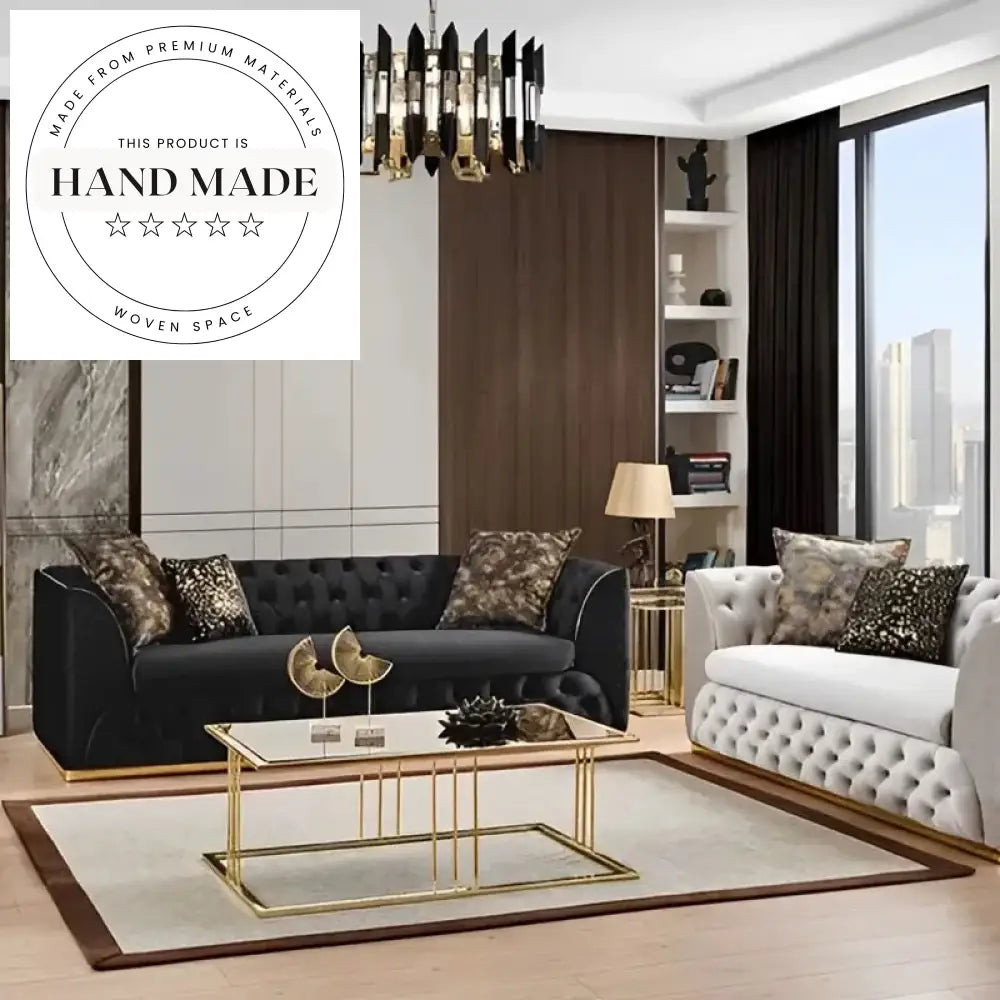 Modern Tufted Velvet Chesterfield Luxury Living Room Sofa