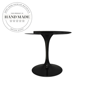 Modern Tulip Base White Metal Round Commercial Dining Table