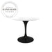 Modern Tulip Base White Metal Round Commercial Dining Table