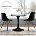 Modern Tulip Base White Metal Round Commercial Dining Table