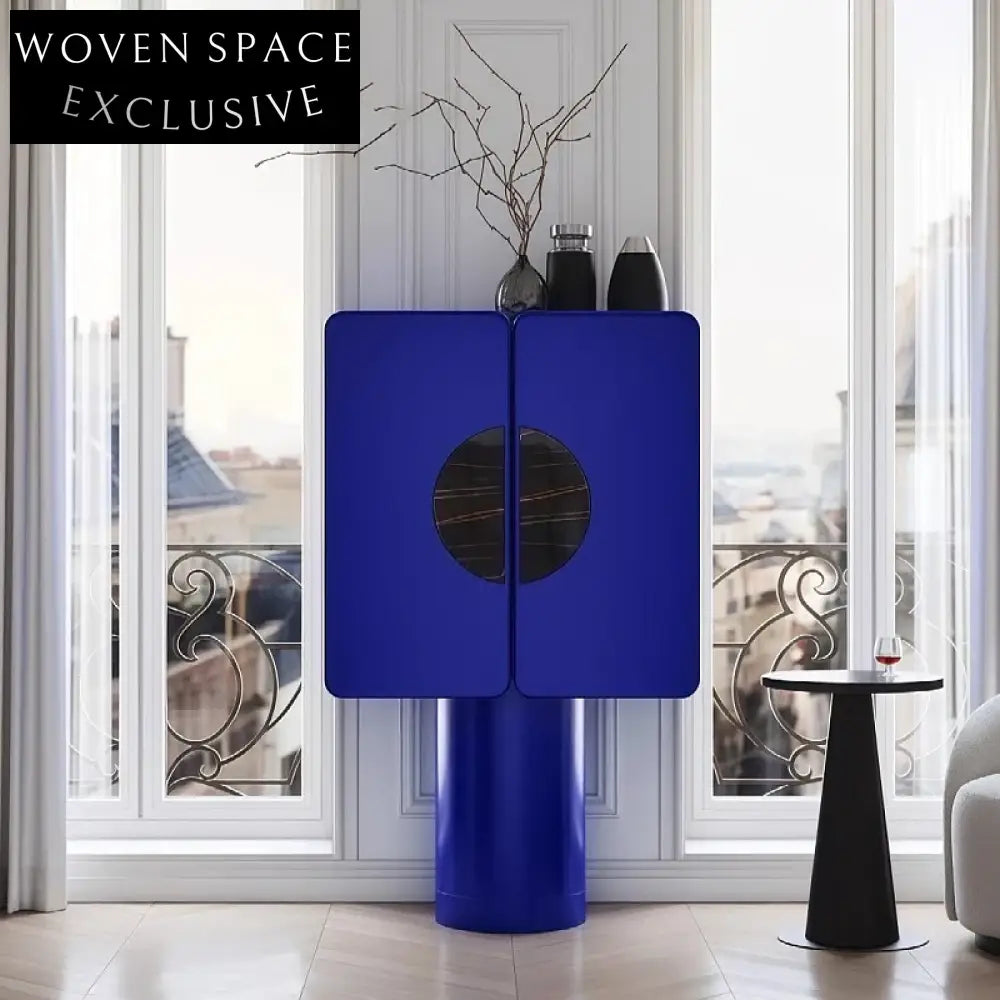 Modern Two-Door Solid Wood Sideboard Cabinet with Wine Storage