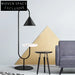 Modern U-Shape LED Floor Lamp with Integrated Side Table and Marble Base
