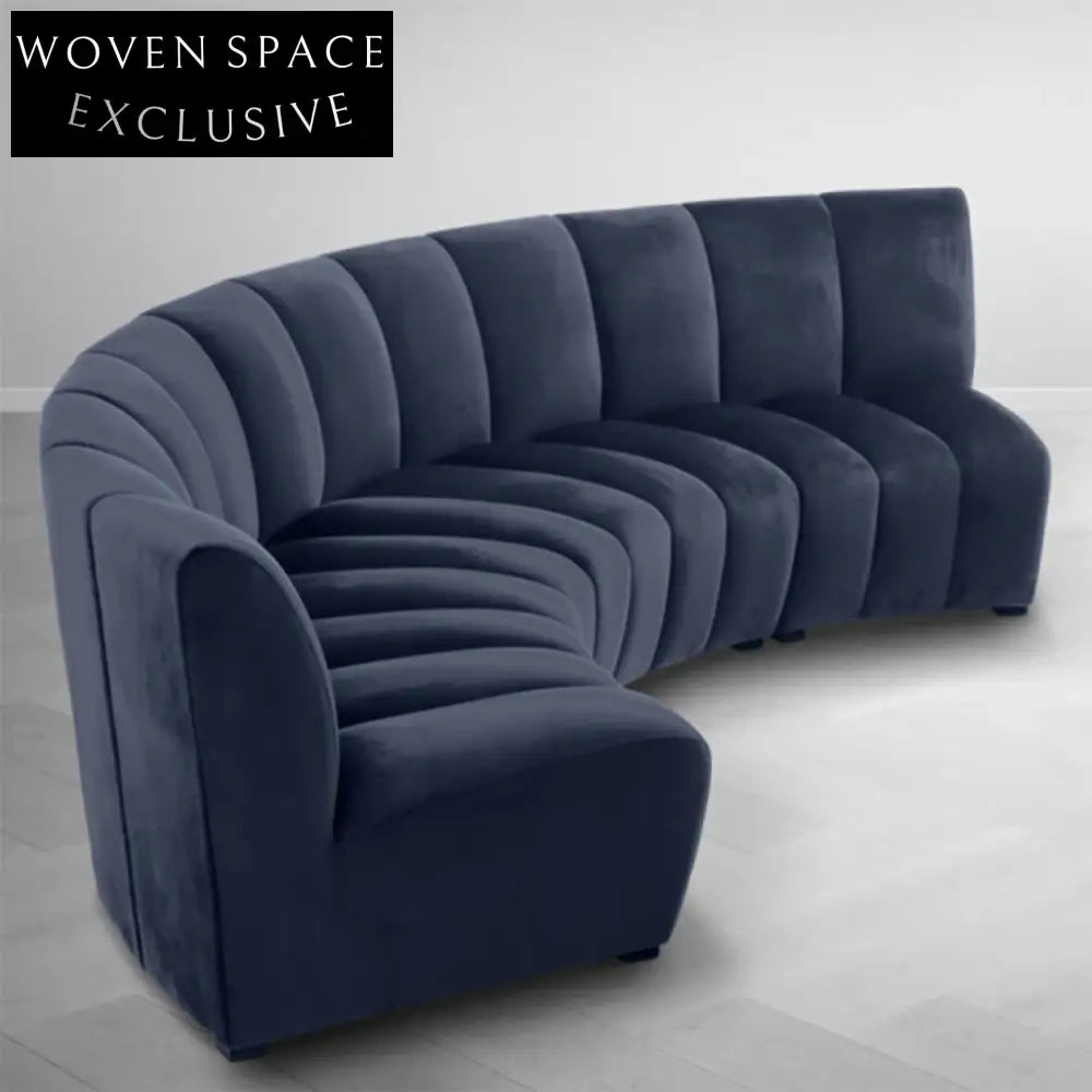 Modern U-Shaped Velvet Sectional Corner Sofa for Spacious Living Room