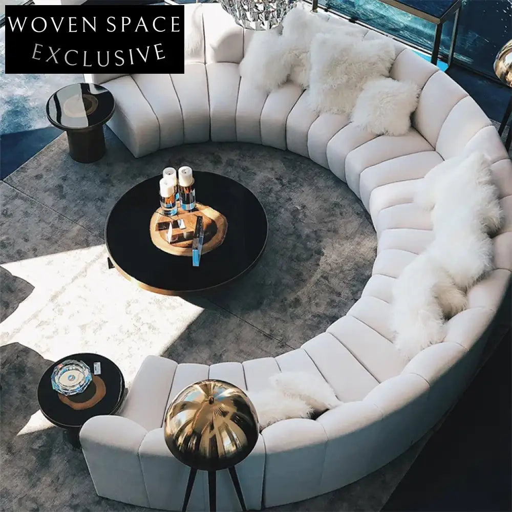 Modern U-Shaped Velvet Sectional Corner Sofa for Spacious Living Room