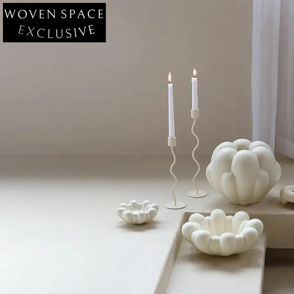 Modern Unique Art Deco Ceramic Flower Sculpture for Elegant Home Decor