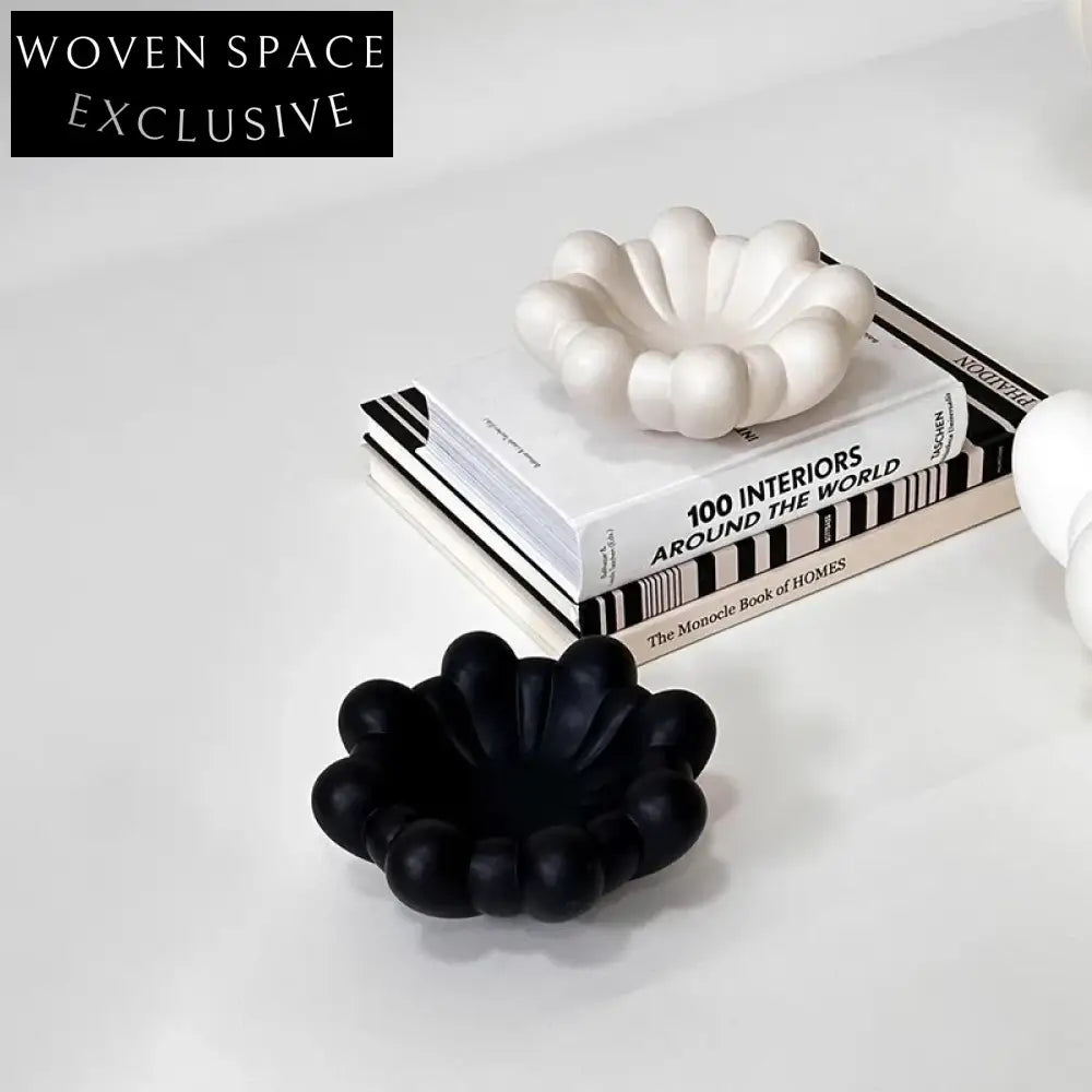 Modern Unique Art Deco Ceramic Flower Sculpture for Elegant Home Decor