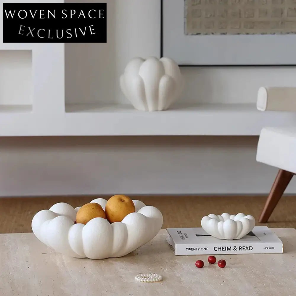 Modern Unique Art Deco Ceramic Flower Sculpture for Elegant Home Decor