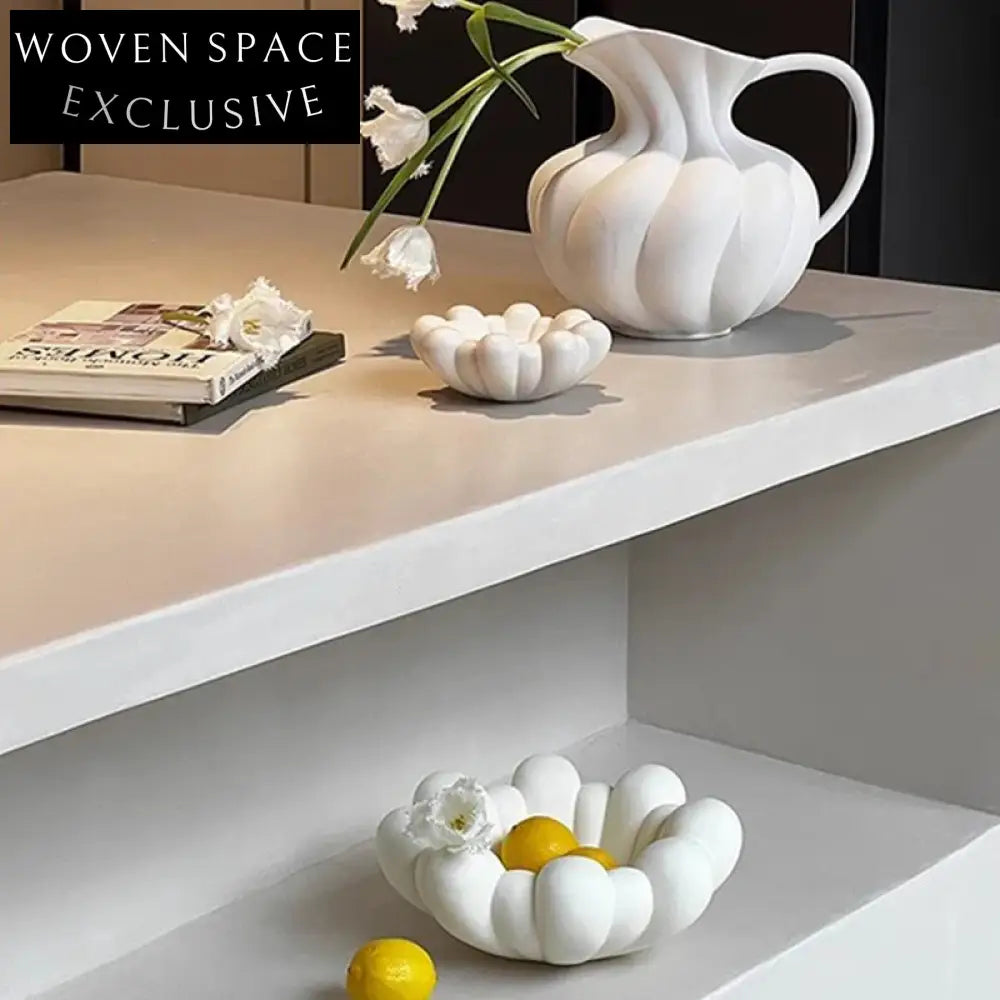 Modern Unique Art Deco Ceramic Flower Sculpture for Elegant Home Decor