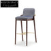 Modern Upholstered Bar Stool with Wooden Legs for Kitchen Counters