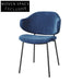 Modern Upholstered Dining Armchair, Metal Frame, Soft Fabric, Kitchen Seating Chair