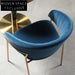 Modern Upholstered Dining Chair with Armrests - Minimalist Metal Frame Accent Seating