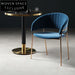 Modern Upholstered Dining Chair with Armrests - Minimalist Metal Frame Accent Seating