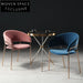 Modern Upholstered Dining Chair with Armrests - Minimalist Metal Frame Accent Seating