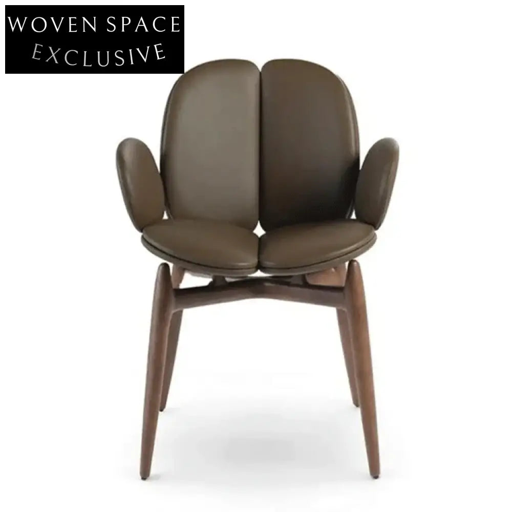 Modern Upholstered Dining Chair with Solid Wood Legs for Home & Hotel Seating