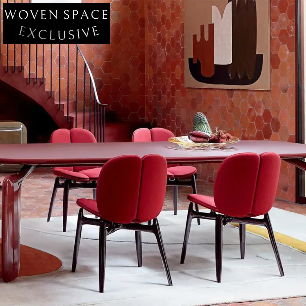 Modern Upholstered Dining Chair with Solid Wood Legs for Home & Hotel Seating