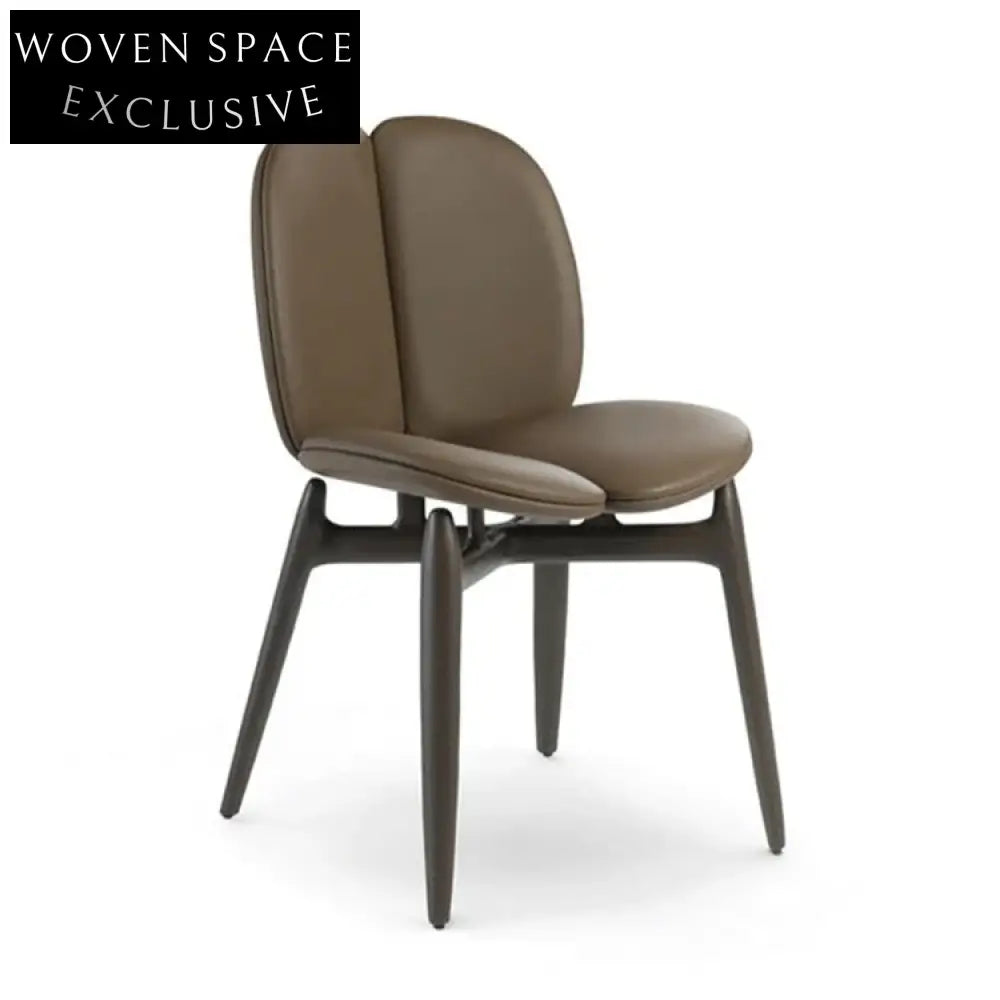 Modern Upholstered Dining Chair with Solid Wood Legs for Home & Hotel Seating