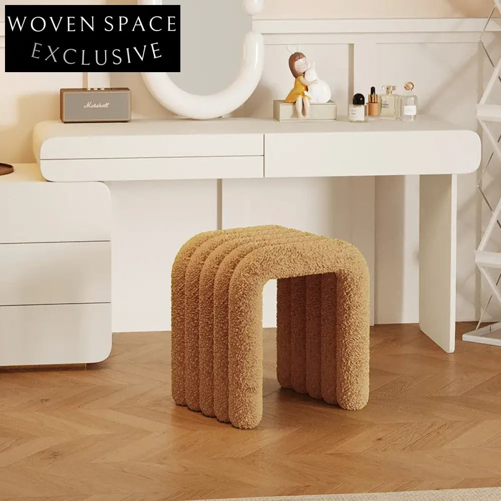 Modern Upholstered Fabric Bench Ottoman with Wooden Frame for Bedroom Living Room