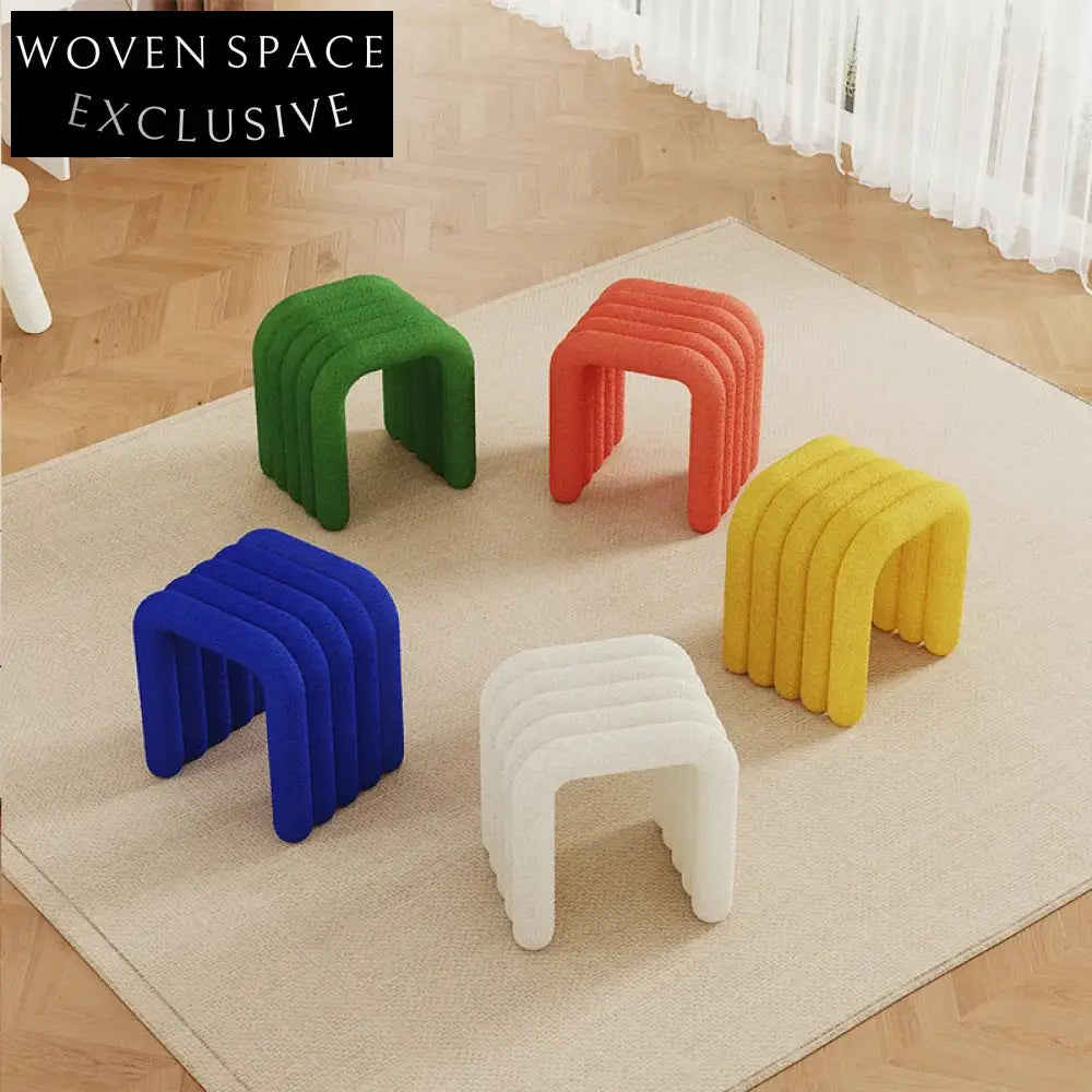 Modern Upholstered Fabric Bench Ottoman with Wooden Frame for Bedroom Living Room