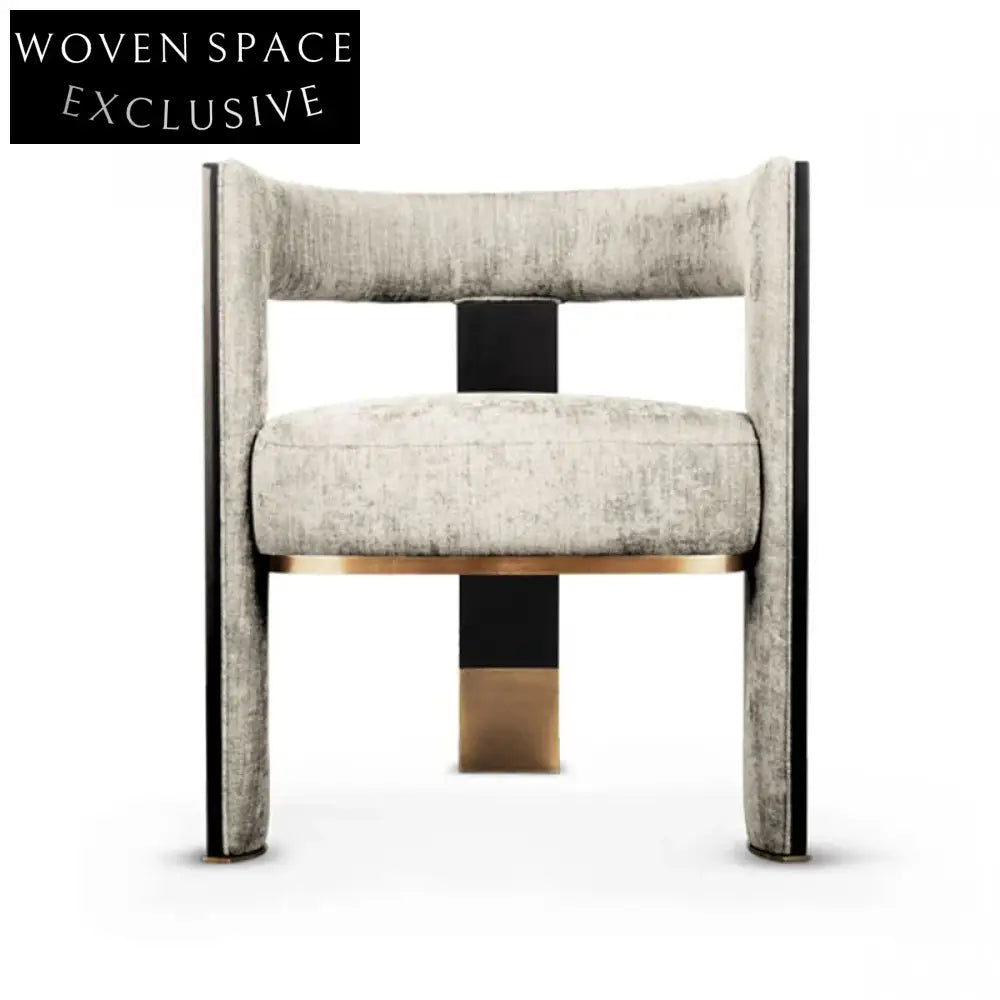 Modern Upholstered Fabric Dining Chair with Solid Wood Frame