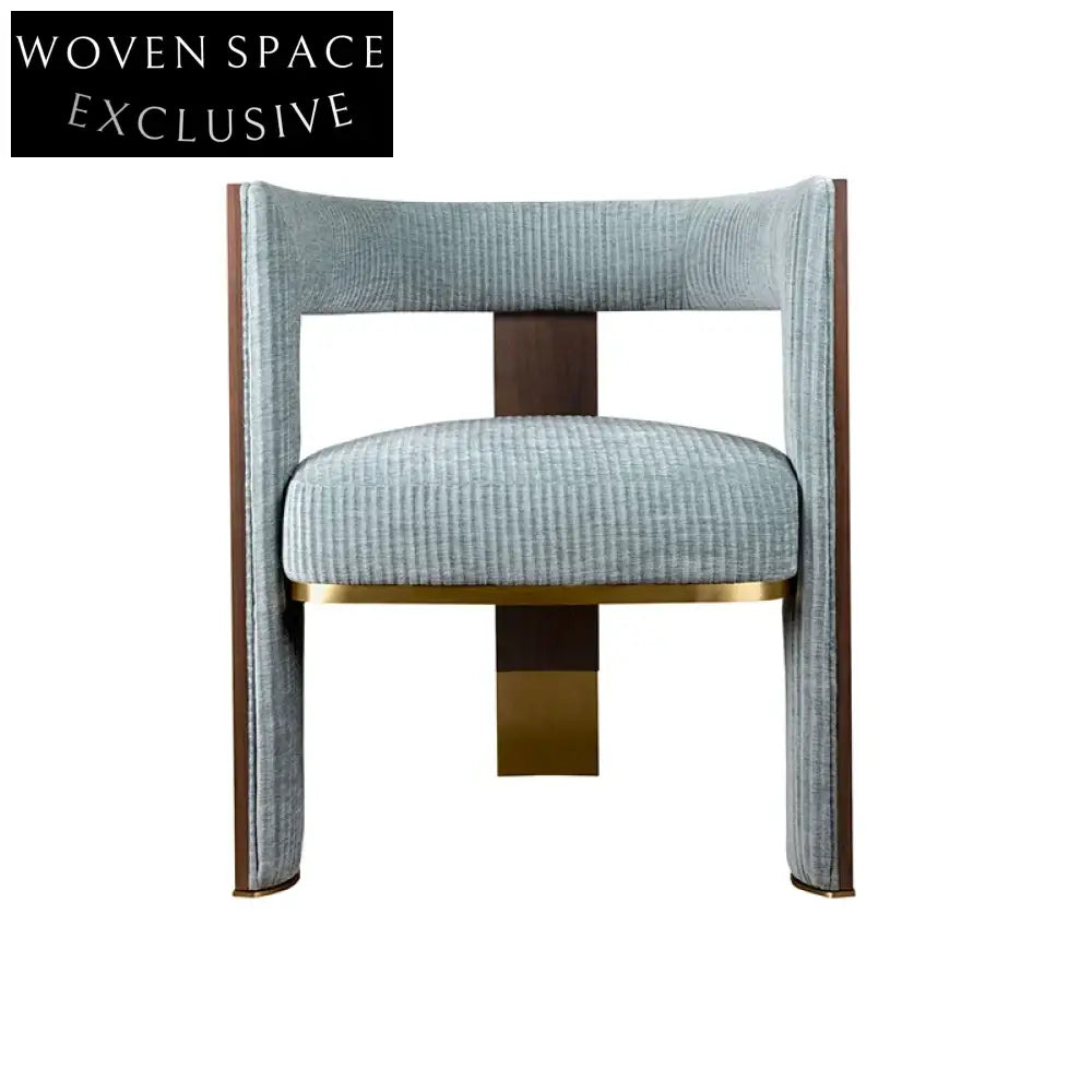 Modern Upholstered Fabric Dining Chair with Solid Wood Frame