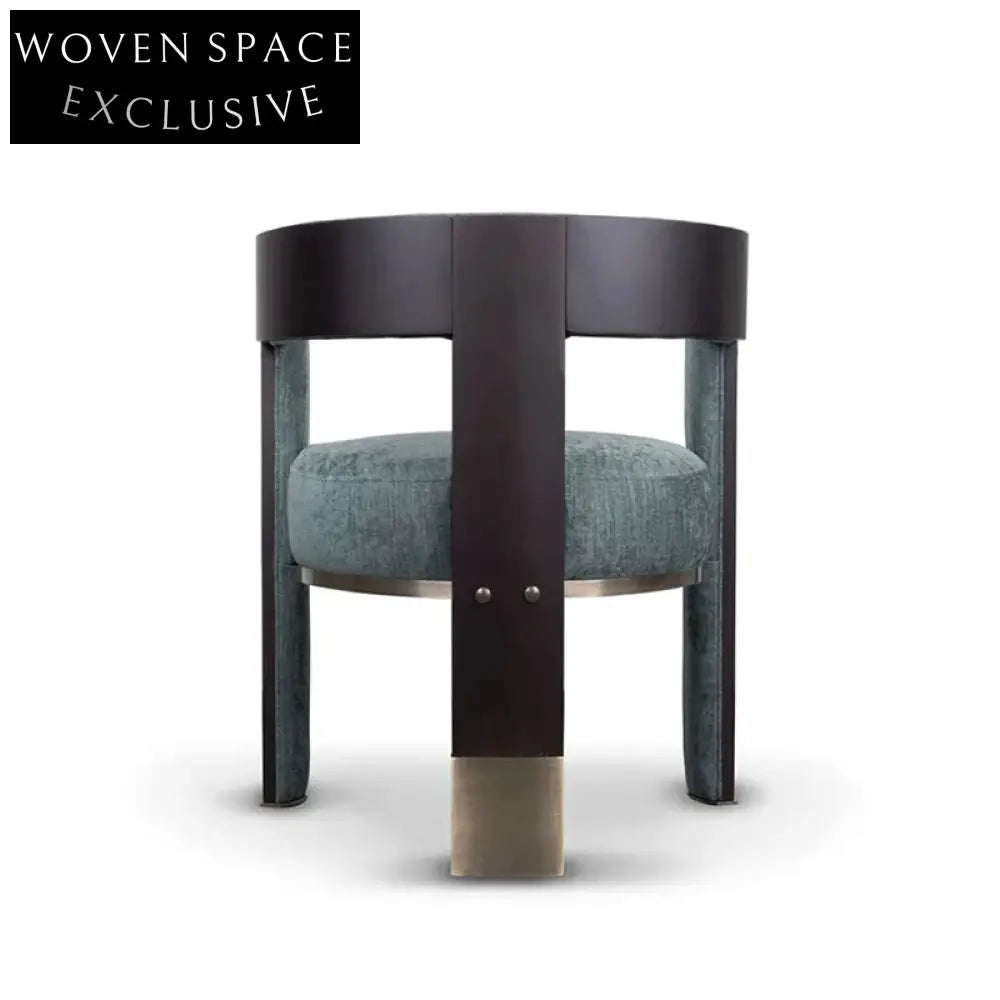 Modern Upholstered Fabric Dining Chair with Solid Wood Frame