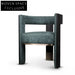 Modern Upholstered Fabric Dining Chair with Solid Wood Frame