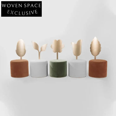 Modern Upholstered Fabric Dining Chair with Unique Metal Backrest Design