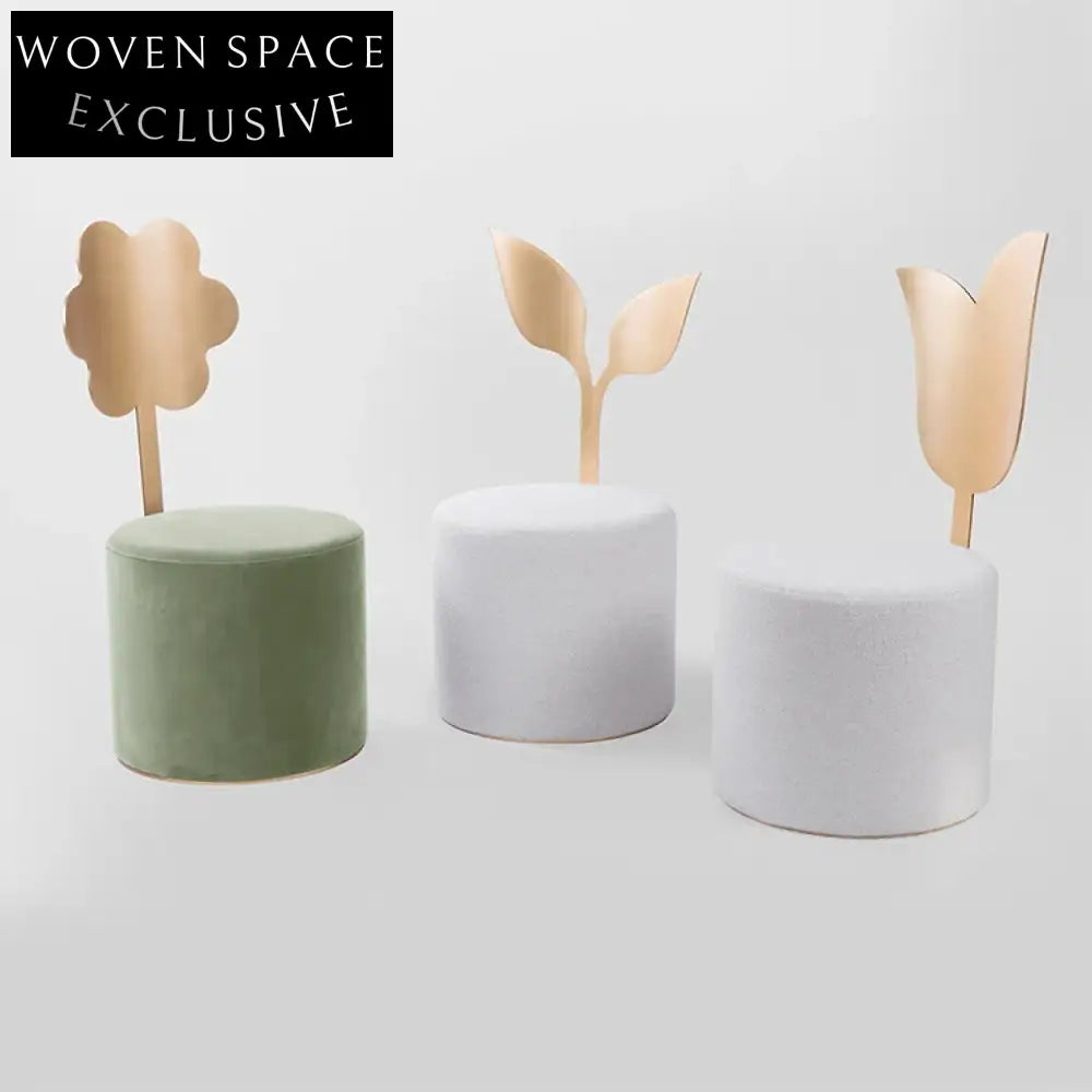 Modern Upholstered Fabric Dining Chair with Unique Metal Backrest Design