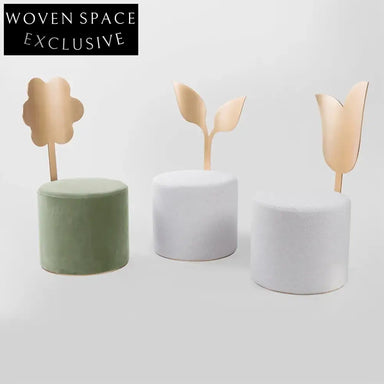 Modern Upholstered Fabric Dining Chair with Unique Metal Backrest Design