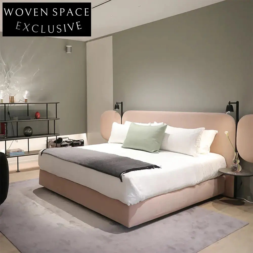 Modern Upholstered Fabric King & Queen Size Platform Bed