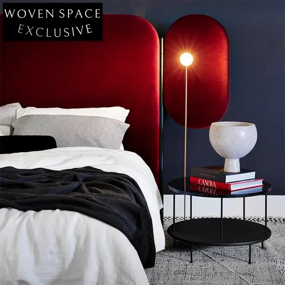 Modern Upholstered Fabric King & Queen Size Platform Bed