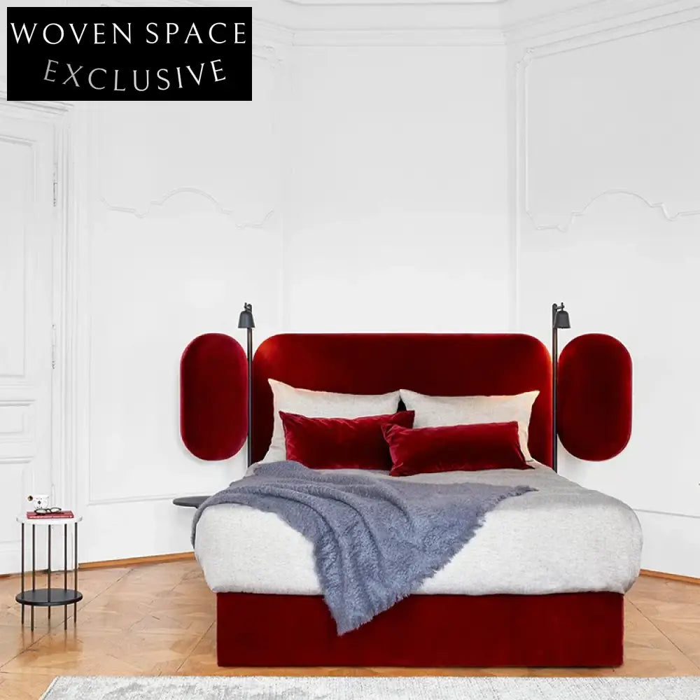Modern Upholstered Fabric King & Queen Size Platform Bed