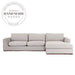 Modern Upholstered Fabric L-Shaped Corner Wood Base Villa Sectional Sofa