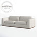 Modern Upholstered Fabric L-Shaped Corner Wood Base Villa Sectional Sofa