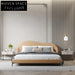 Modern Upholstered Fabric Platform Bed, Luxurious Soft King & Queen Bed