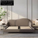 Modern Upholstered Fabric Platform Bed, Luxurious Soft King & Queen Bed