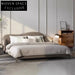 Modern Upholstered Fabric Platform Bed, Luxurious Soft King & Queen Bed