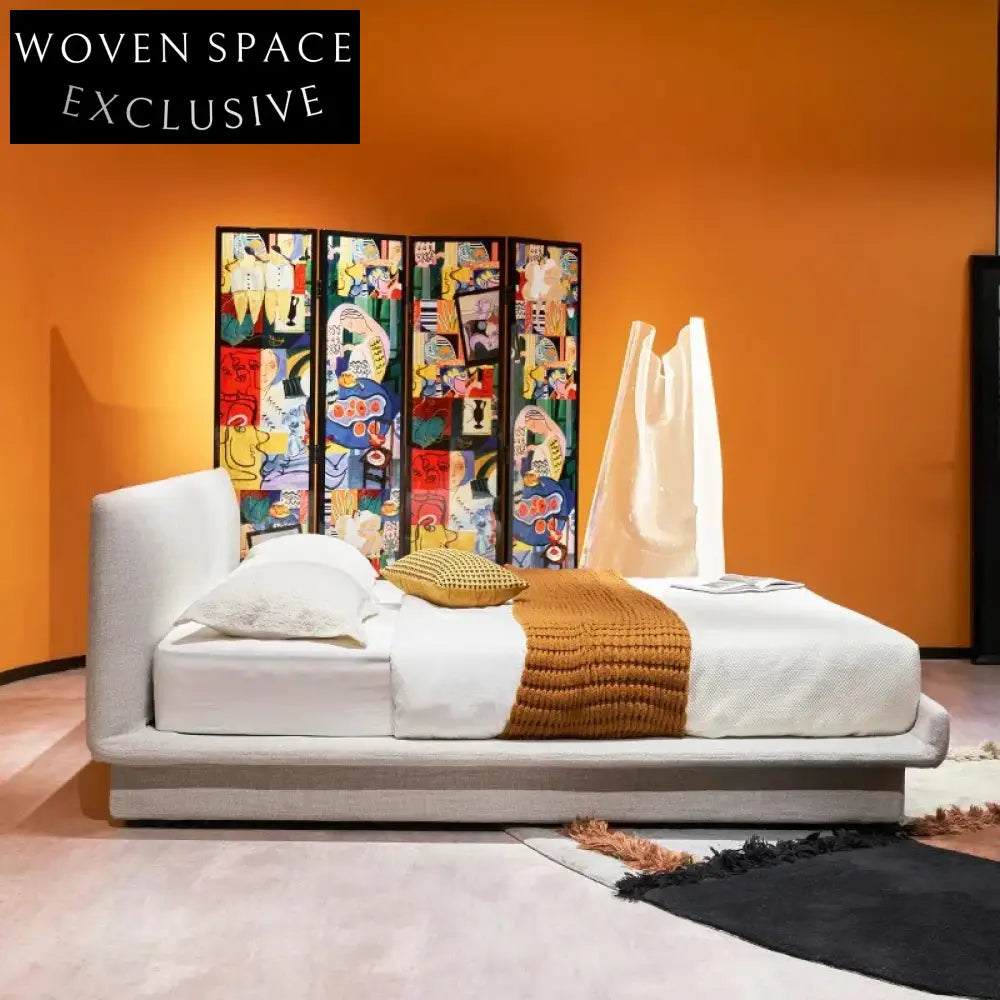 Modern Upholstered Fabric Soft Bed Frame for Hotels and Home Bedrooms