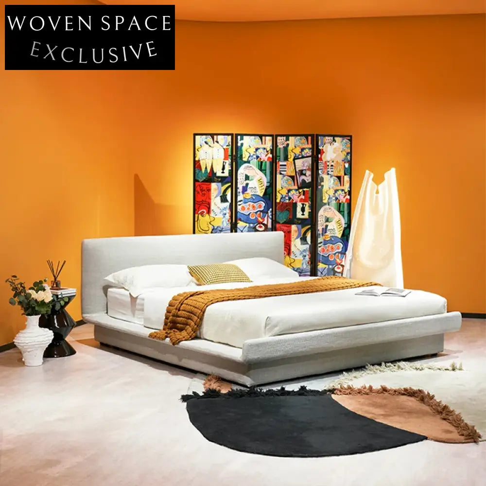 Modern Upholstered Fabric Soft Bed Frame for Hotels and Home Bedrooms