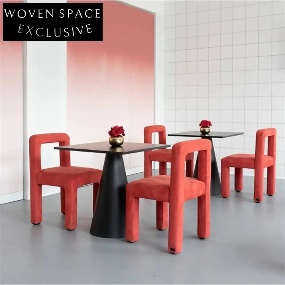 Modern Upholstered Fabric Wooden Dining Chair for Commercial & Home Use