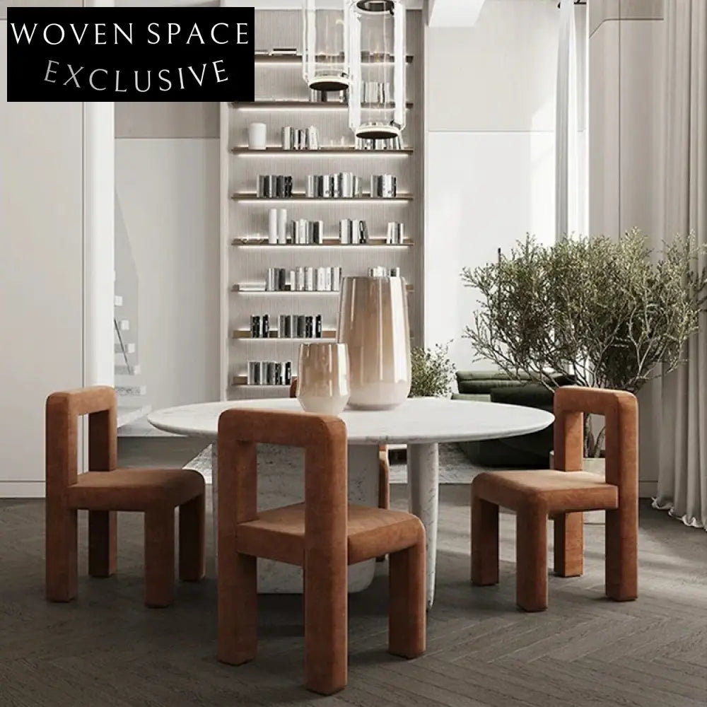 Modern Upholstered Fabric Wooden Dining Chair for Commercial & Home Use