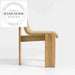 Modern Upholstered Flax Fabric Dining Chair with Solid Oak Wood Frame