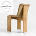 Modern Upholstered Flax Fabric Dining Chair with Solid Oak Wood Frame