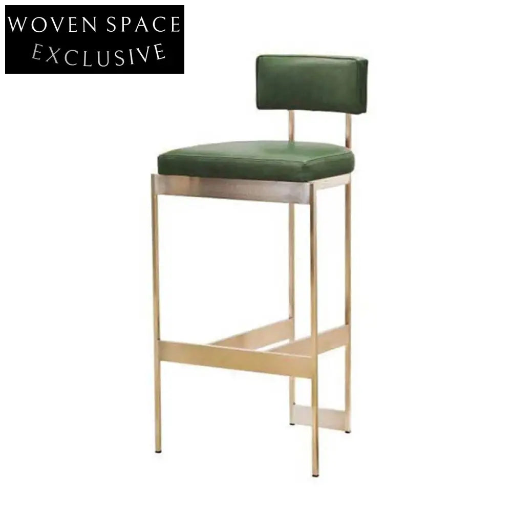 Modern Upholstered Leather High Counter Bar Stool for Kitchens