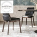 Modern Upholstered Leather Solid Wood Luxury Dining Chair