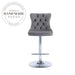 Modern Upholstered Metal High Bar Stool for Kitchen Dining
