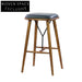 Modern Upholstered Solid Wood Counter Height Bar Stool with Cushion Seat